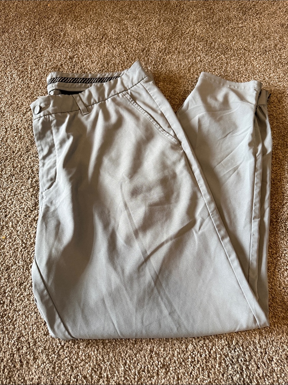 Men's Slim Chino Pants in Light Gray